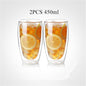 Heat resistant glass double coffee cup