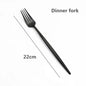 Stainless Steel Knife And Forks Black Tableware Set